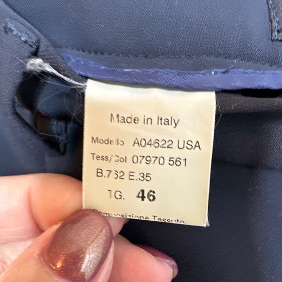 PESERICO Pressed-crease tailored pants in Navy Blue Size 46/US 10 - Picture 5 of 6